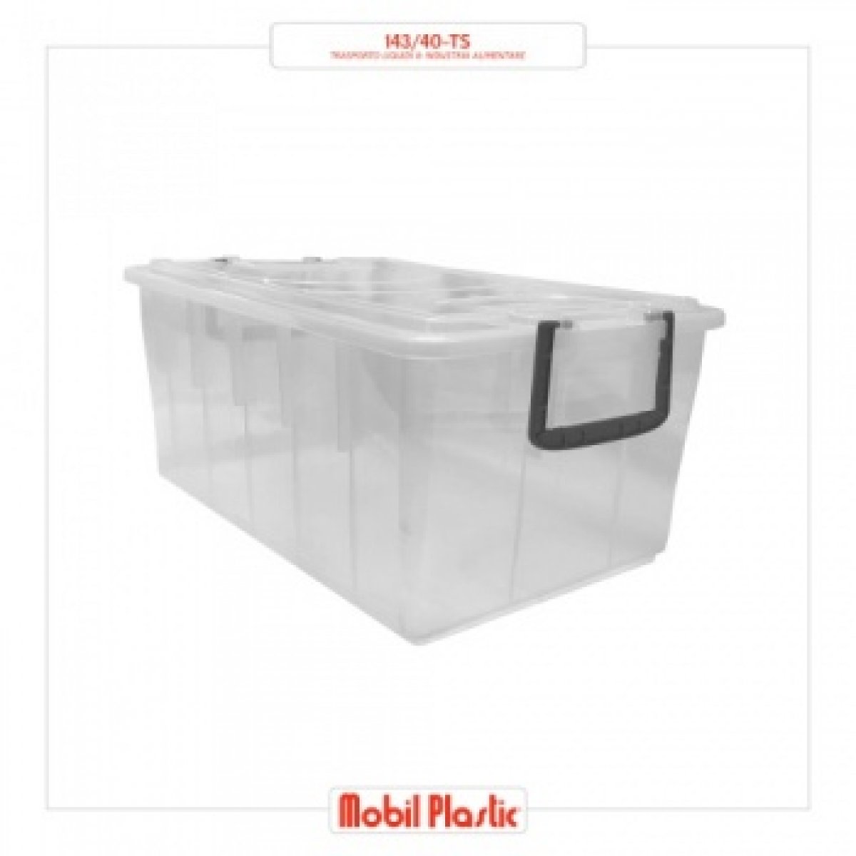CASSA FOOD BOX C/COPERCHIO LT.40 TRASPARENTE MOBIL PLASTIC