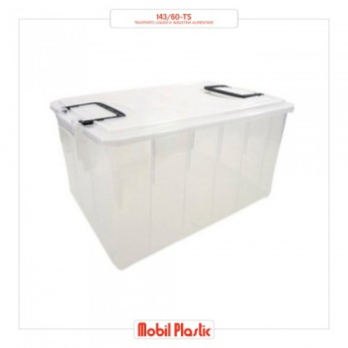 CASSA FOOD BOX C/COPERCHIO LT.60 TRASPARENTE MOBIL PLASTIC