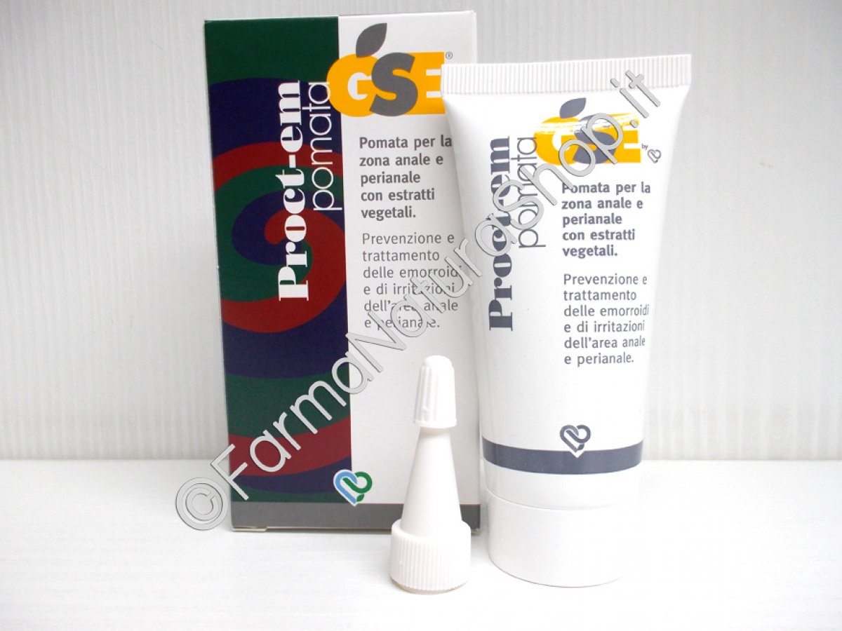 GSE Proct-em Pomata - Trattamento emorroidi - Prodeco Pharma GSE Proct-em Pomata è una preparazione studiata per il trattamento e la prevenzione delle emorroidi. Tubo con applicatore da 50 ml