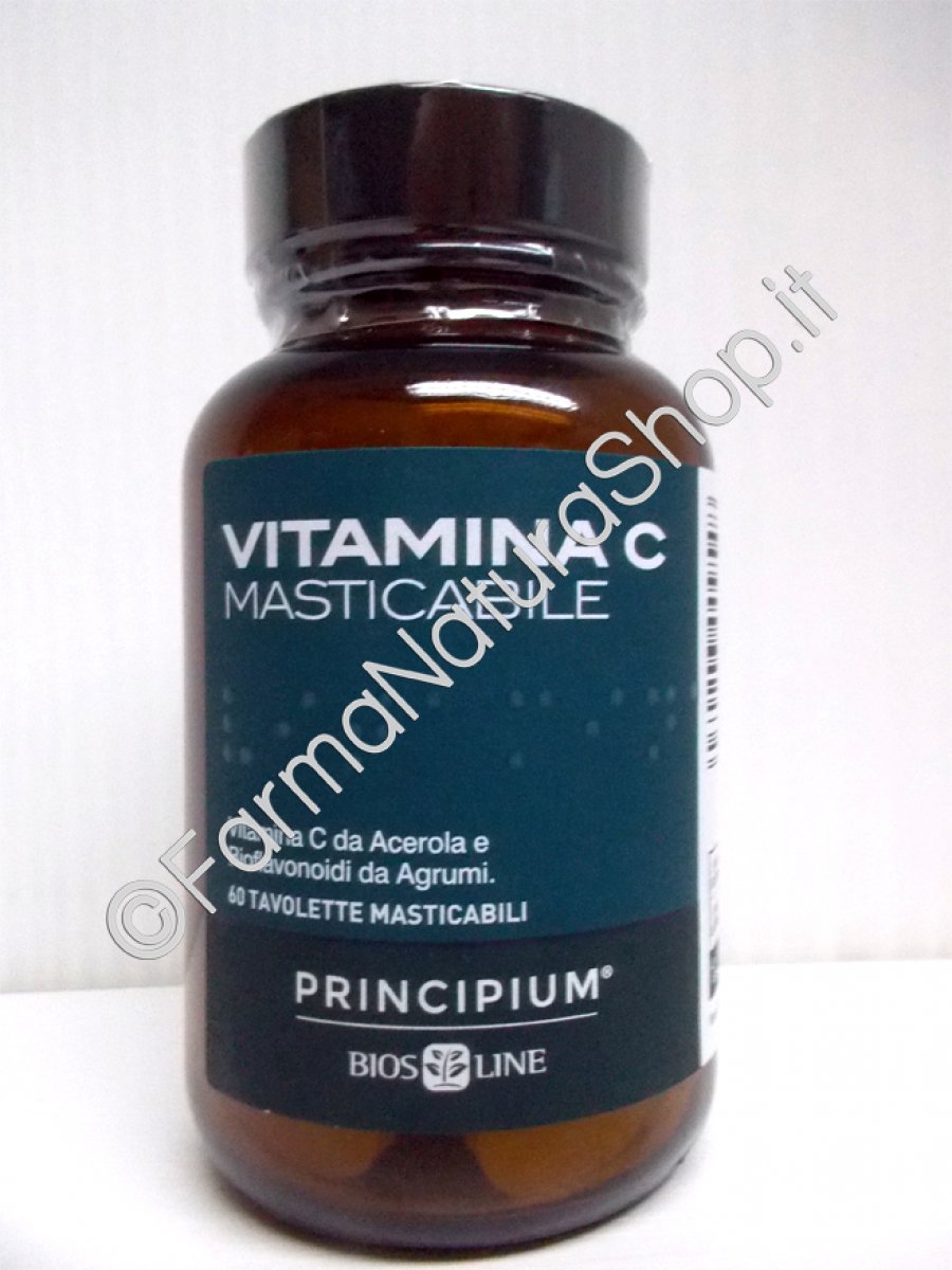 PRINCIPIUM VITAMINA C Masticabile - Bios Line Vitamina C Masticabile per le Difese immunitarie. 60 tavolette masticabili