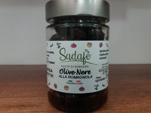 olive nere alla romagnola con aglio gr 210