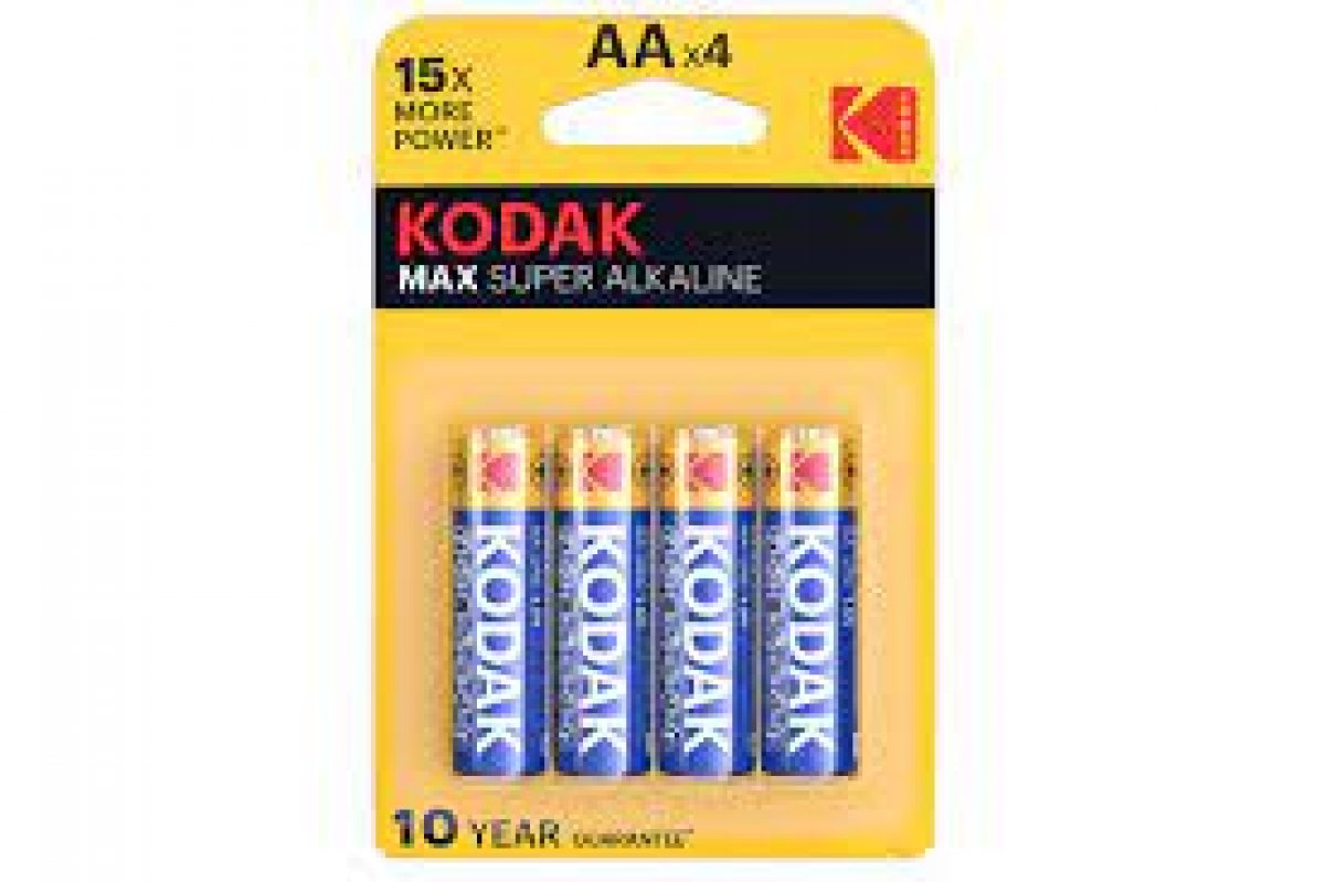 BATTERIE Kodak MAX Alkaline AA (4pezzi) KODAK