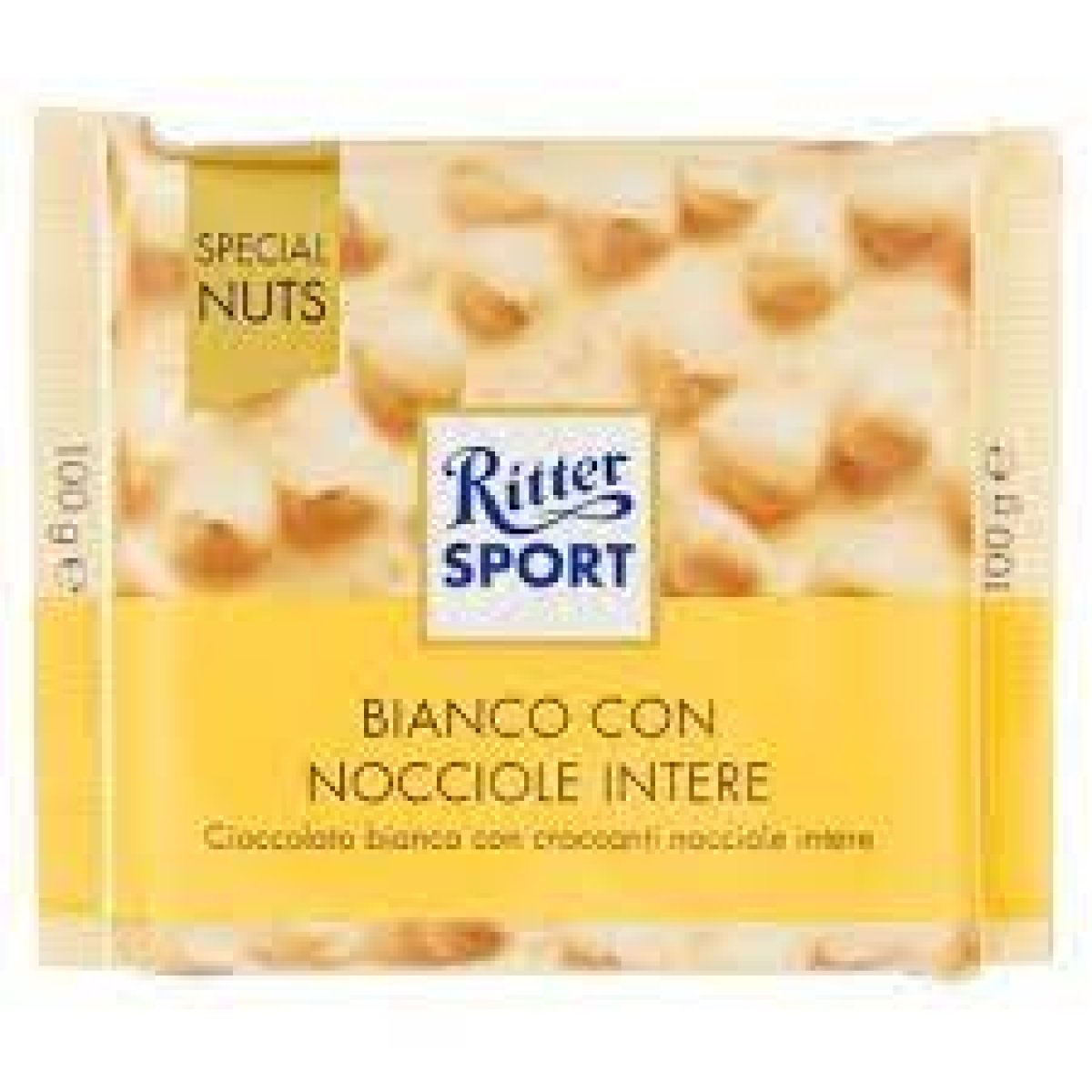 cioccolato bianco nocciole intere 100gr ritter sport