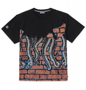 OCTOPUS Brand T-Shirt Brick Tee Black