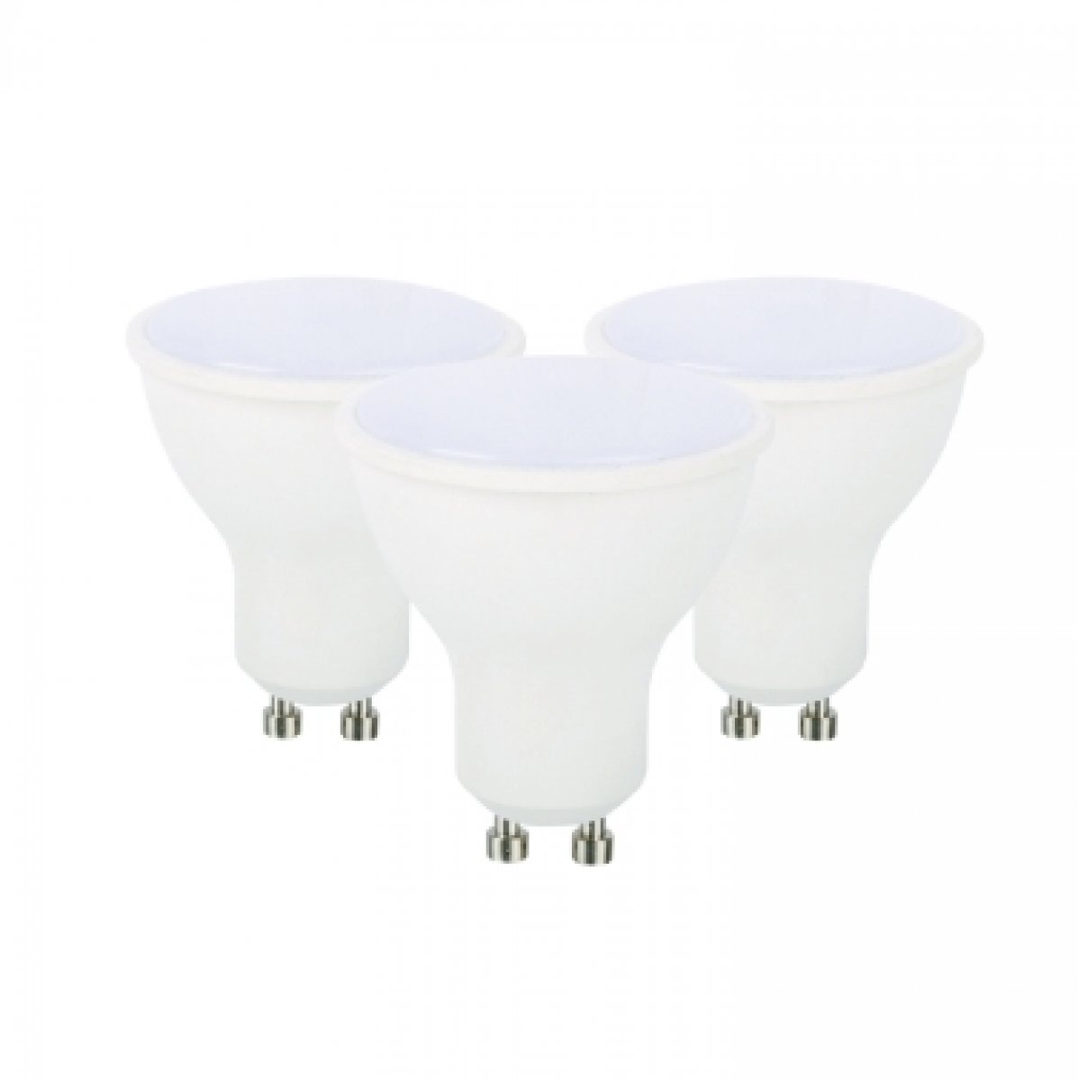 KIT 3 LAMPADINE LED GU10 7W 120° LUCE CALDA 3000°K 