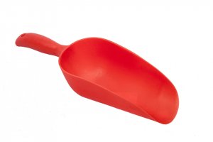 SESSOLA IN PLASTICA PER GRANAGLIE ROSSA  cm.35