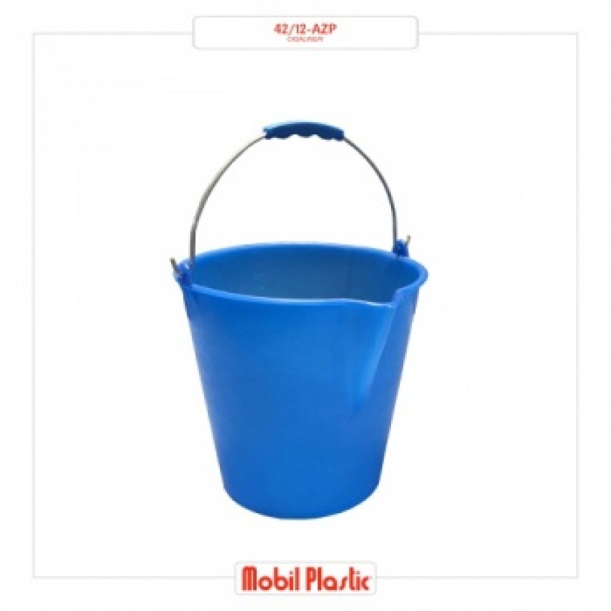 SECCHIO CON BECCO LT.12 COLORE BLU MOBIL PLASTIC