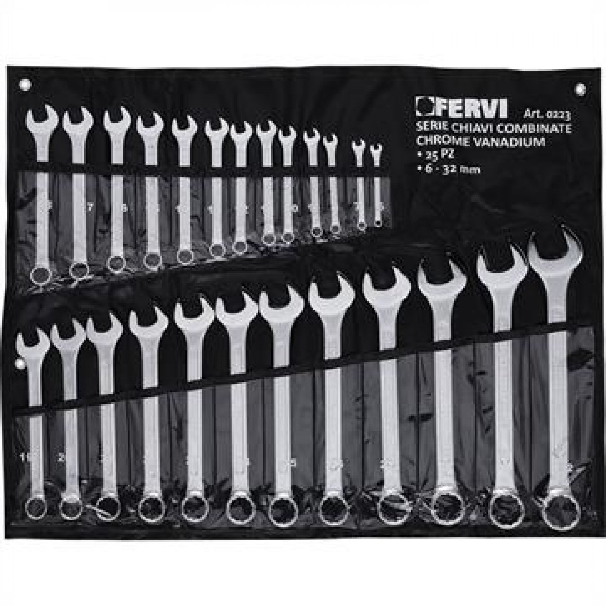 SERIE CHIAVI COMBINATE 6-32 25 PZ. FERVI