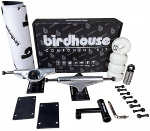 CREA IL TUO SKATE COMPLETO professionale -Birdhouse Kit Set Up Skate Component Kit 5.25 Silver/Black