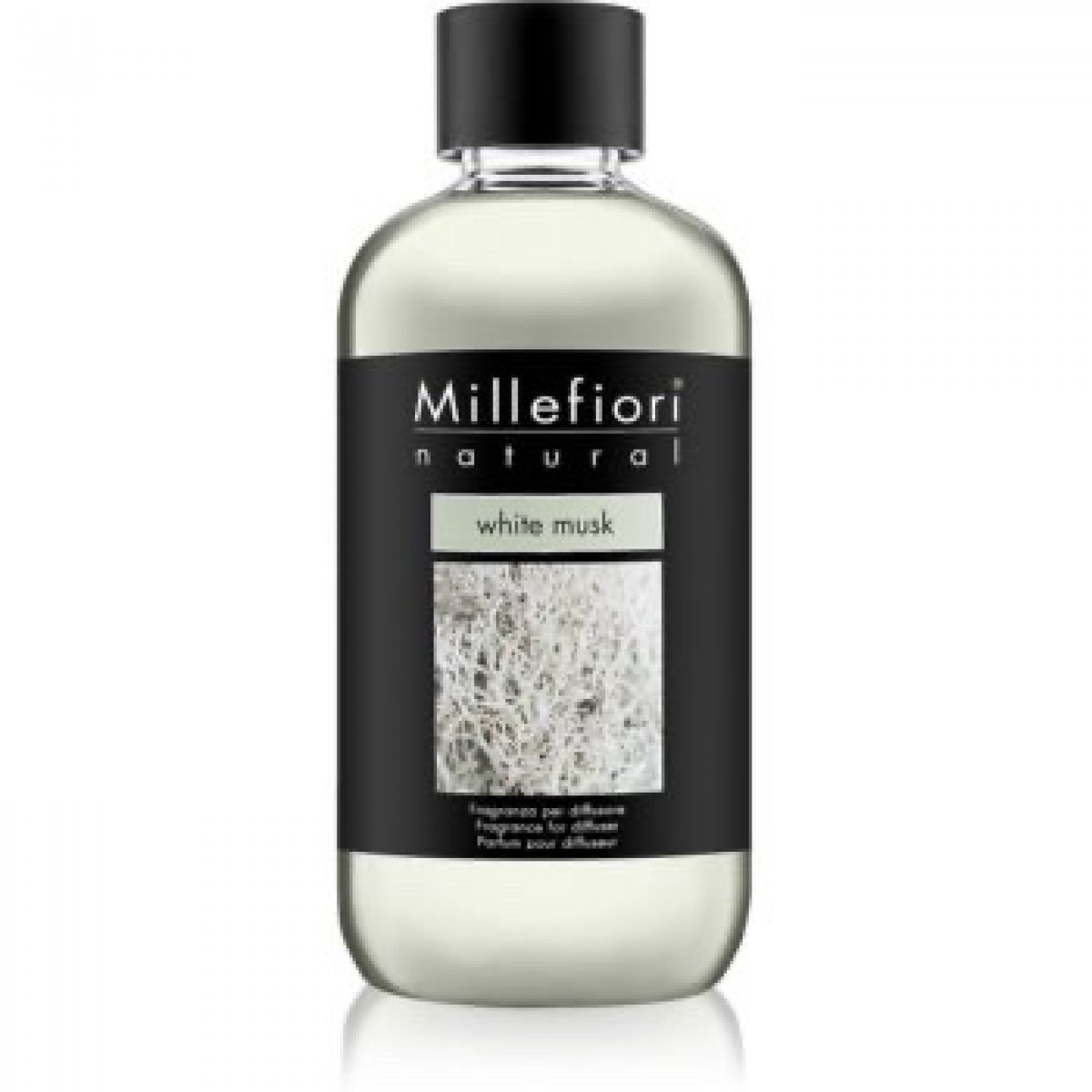 Ricarica per diffusore a bastoncini Millefiori Milano White Musk - area olfattiva talcata - 250 ml 