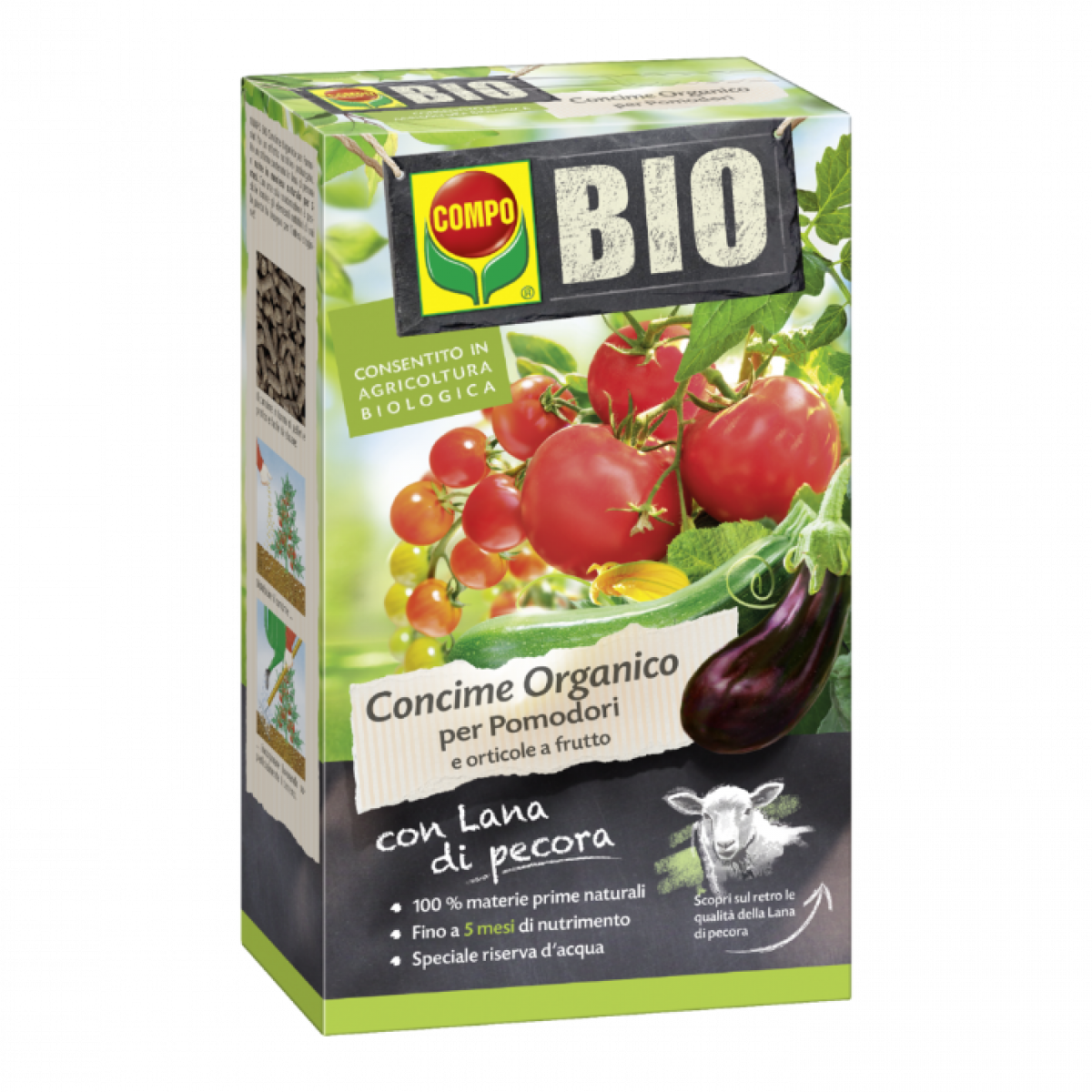 Concime organico per pomodori Compo - 750 g nutrimento per pomodori