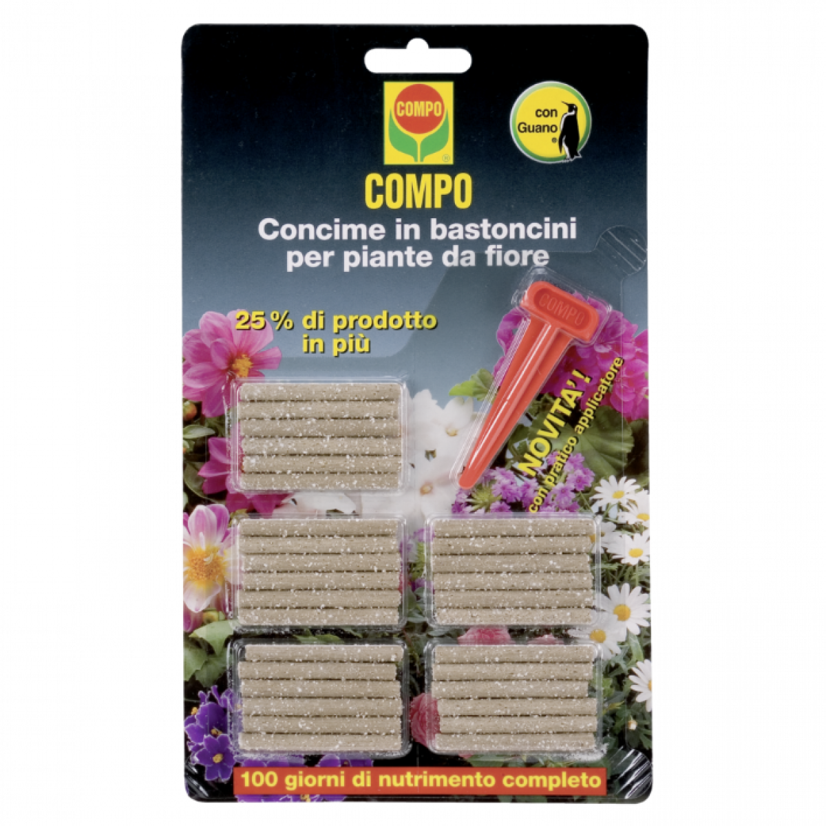 Concime in bastoncini per piante da fiore Compo - 27 g 30 bastoncini 