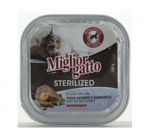 Miglior Gatto Sterilized - Pate’ - Pesce Azzurro & Gamberetti - 100gr