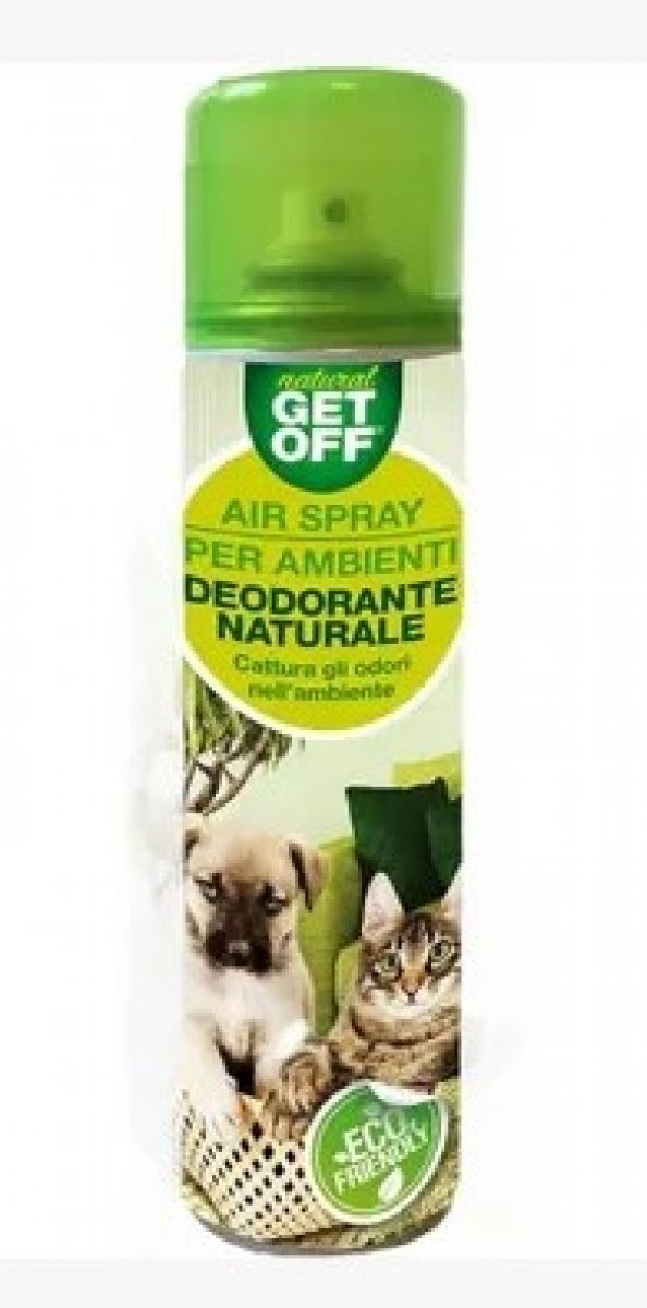 Deodorante Naturale 400 ML - Specifico per ambienti e luoghi frequentati da animali domestici (cani gatti ecc.) GET OFF