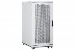 ARMADIO 36 UNITA' LINEA SERVER (A)1787 x (L)600 (P)1000MM. COLORE GRIGIO CHIARO CON PORTA TRAFORATA E RUOTE