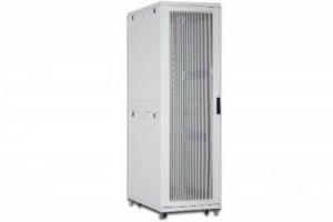 ARMADIO RACK 19 42 UNITA' LINEA SERVER (A)1970 x (L)600 (P)1000MM. COLORE GRIGIO CHIARO CON PORTA TRAFORATA E RUOTE