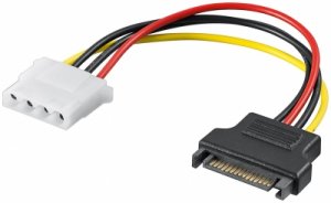 CAVO ALIMENTAZIONE INTERNO SATA MASCHIO - MOLEX 4 POLI FEMMINA CM 15