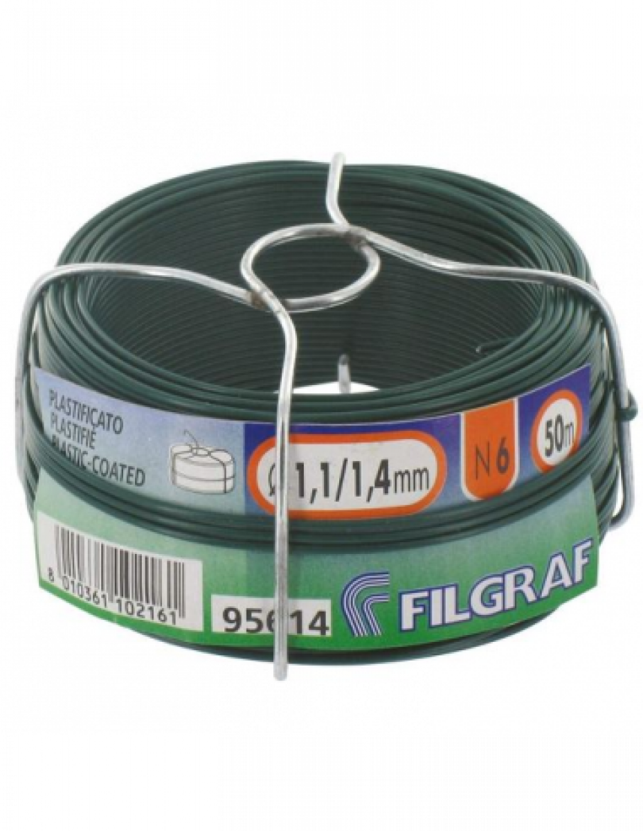 Filo plastificato/zincato ø 1.1/1.4mm bobina da 30m FILGRAF