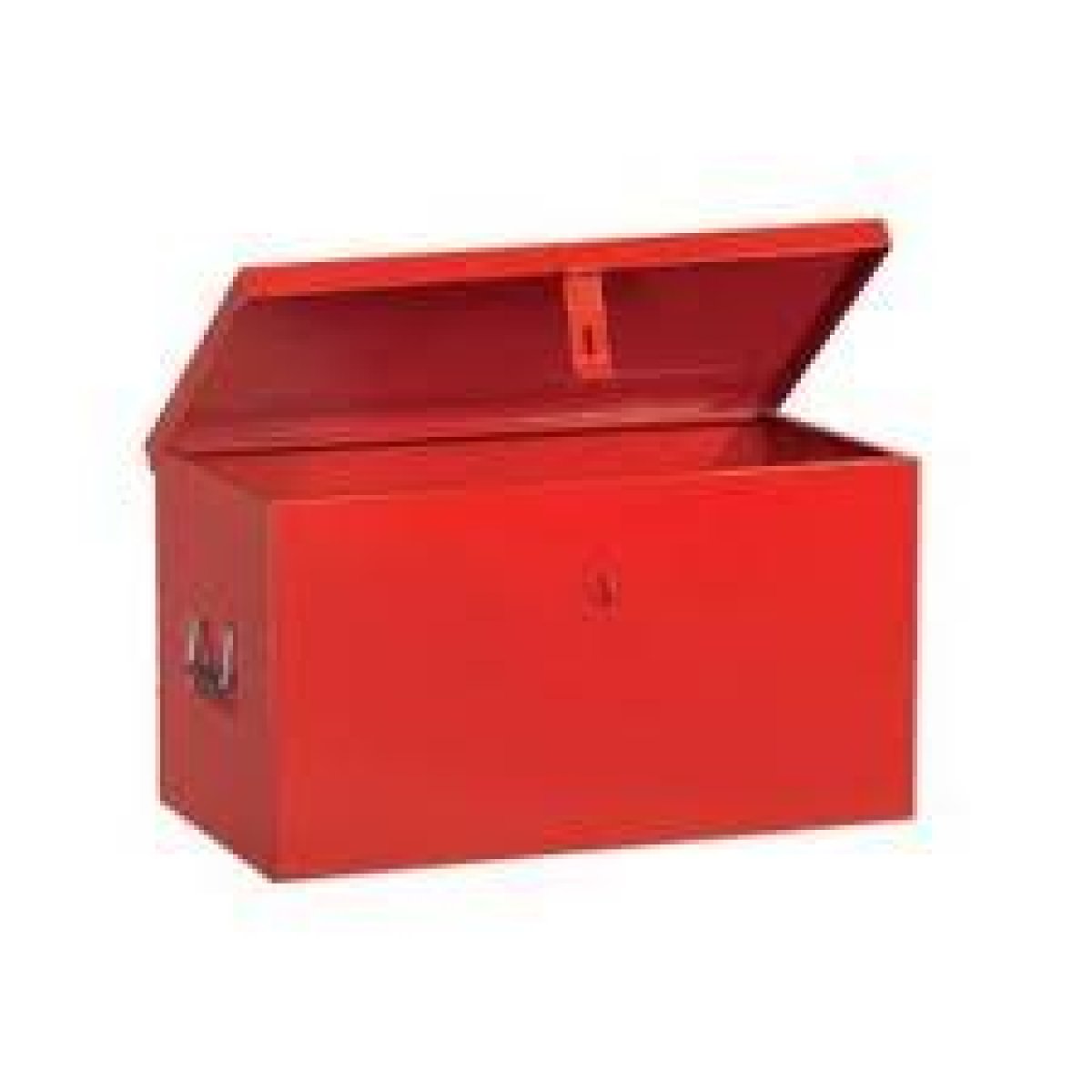 BAULE IN METALLO 56x30x31 CM. VERNICIATO ROSSO LEMCO