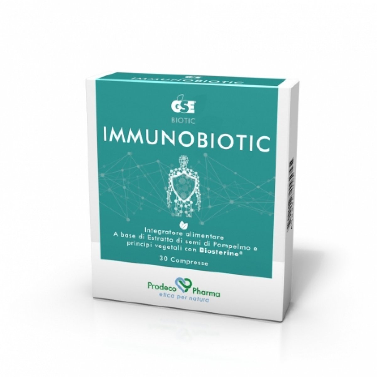 GSE  Immunobiotic - Prodeco Pharma Integratore a base di estratto di semi di pompelmo, Biosterine®, Uncaria e Boswelia utile per aumentare le difese immunitarie. 30 compresse