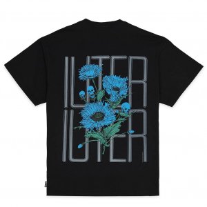 IUTER T-Shirt SPINE SKULLS tee Black