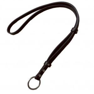 LANYARD IN CUOIO PORTACHIAVI DA COLLO SALVI STYLE CON PASSANTI ARTIGIANALE -MADE IN ITALY-
