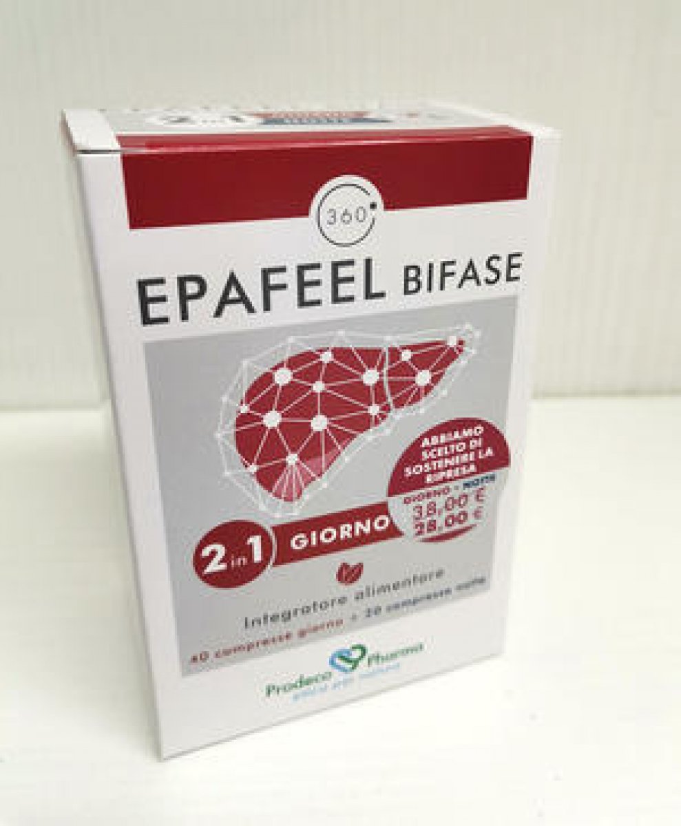 GSE EPAFEEL Bifase - Prodeco Pharma Integratore bifasico per il benessere e la funzionalità del fegato. 40 compresse giorno + 20 compresse notte