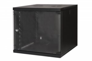 ARMADIO RACK 19 9 UNITA' DA MURO (A)490X (L)540 X PROFONDITA' 600 MM. COLORE NERO