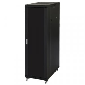 ARMADIO RACK 19 42U (A)2055, (L)600, (P)1000 COLORE NERO PORTA VETRO