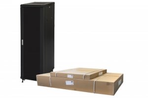 ARMADIO RACK 19 42U (A)2055, (L)600, (P)600 COLORE NERO DISASSEMBLATO