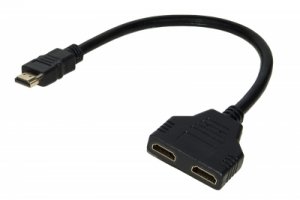 ADATTATORE HDMI MASCHIO a 2 X HDMI FEMMINA CM 20