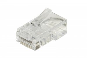 CONFEZIONE 100 CONNETTORI 8 POLI CAT 5E UTP NON SCHERMATO RJ45 CON FORI PER AGEVOLARE INSERIMENTO CAVI