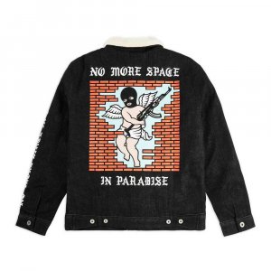 DOOMSDAY SOCIETY Giubbotto DENIM JACKET No More Space Limited edition