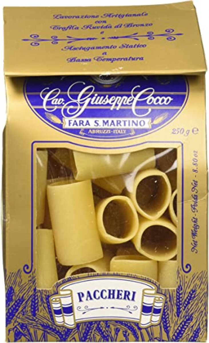 paccheri 250gr artigiano pastaio lav. Giuseppe cocco fara san martino