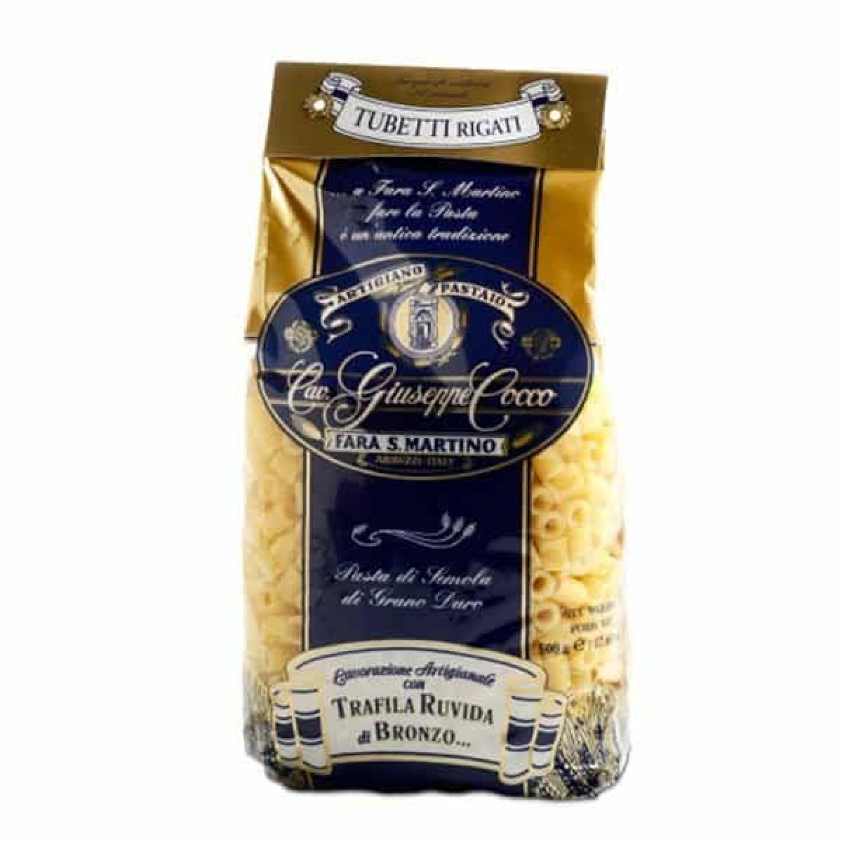 tubetti rigati 500gr artigiano pastaio lav. Giuseppe cocco fara san martino