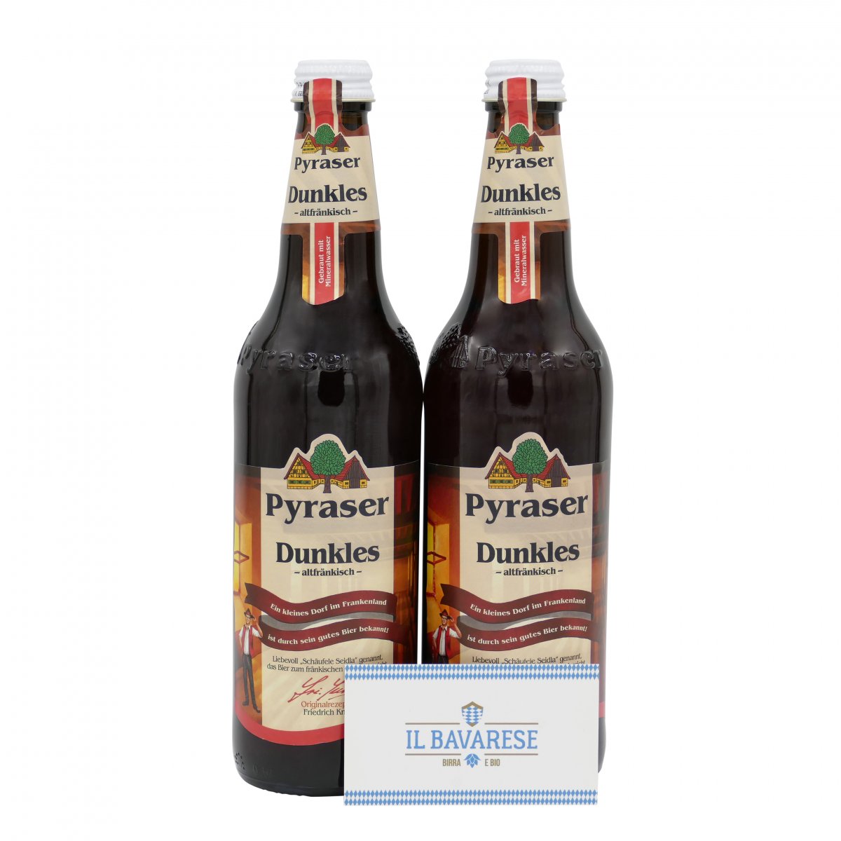 Birra Ambrata Pyraser Dunkles Birra Lager Ambrata, non pastorizzata, filtrata