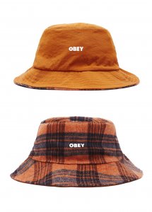 OBEY Clothing cappello bucket Sam Reversibile lato idrorepellente & lato flanella Duck