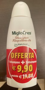 SHAMPOO MIGLIO CRES 1+1 OMAGGIO