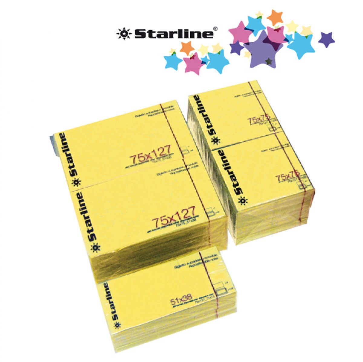 Blocchetto biglietti adesivi - giallo - 50 x 40mm - CF12 