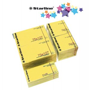 Blocchetto biglietti adesivi - giallo - 50 x 40mm - CF12