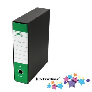 Registratore Starbox  - dorso 8 cm - protocollo 23x33 cm - VERDE - Starline