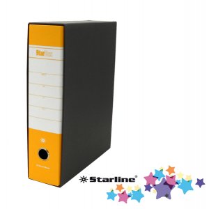Registratore Starbox  - dorso 8 cm - protocollo 23x33 cm - giallo - Starline