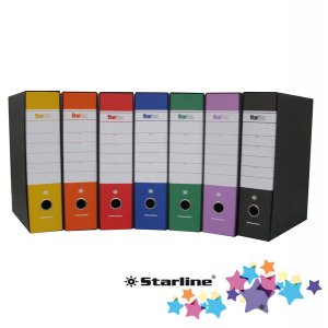 Registratore Starbox  - dorso 8 cm - protocollo 23x33 cm - arancio - Starline