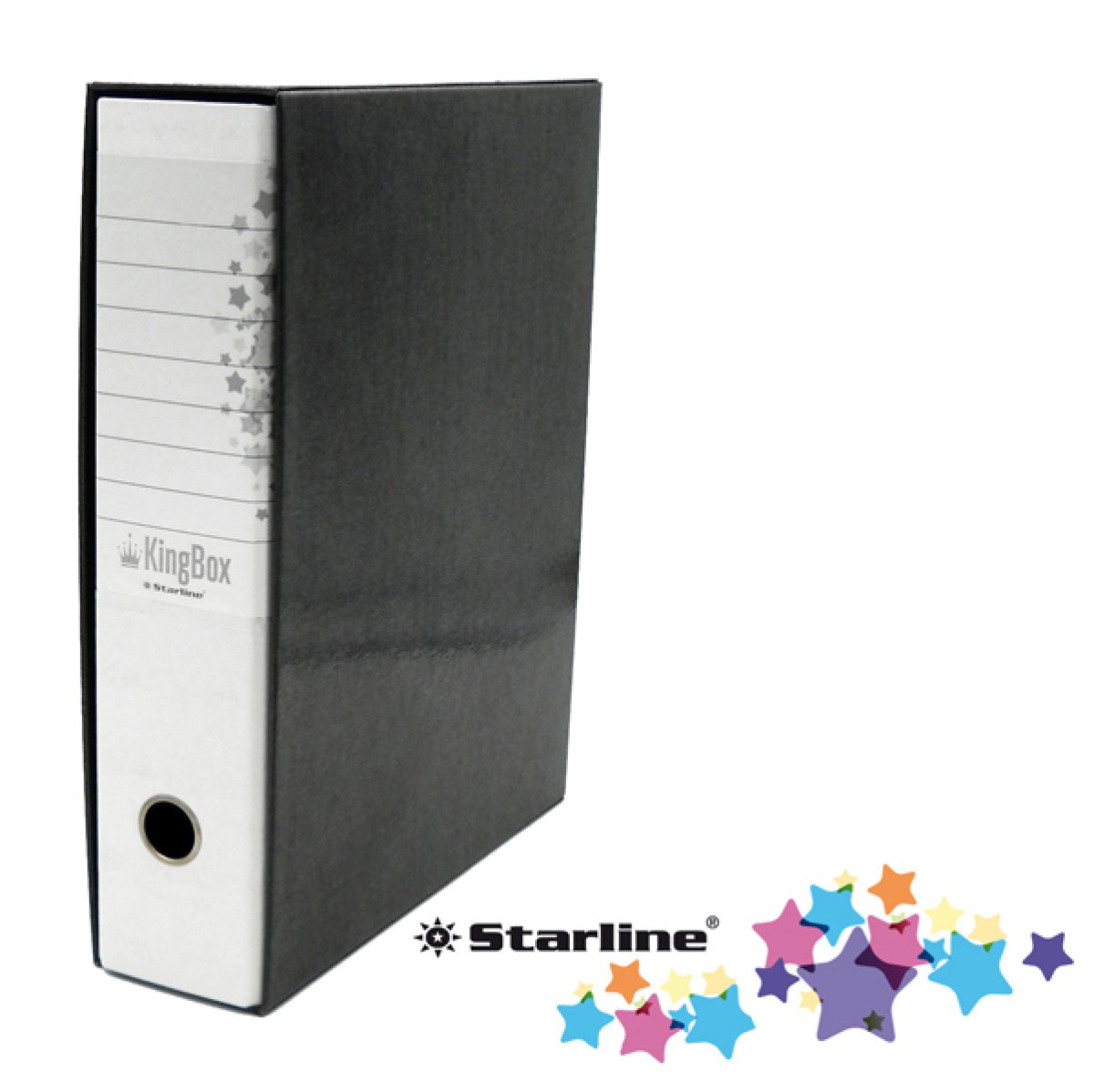 Registratore Kingbox - dorso 8 cm - protocollo 23x33 cm - bianco - Starline 