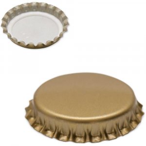 TAPPI CORONA ø 26 mm. Colore ORO. Confezione 100 pz.