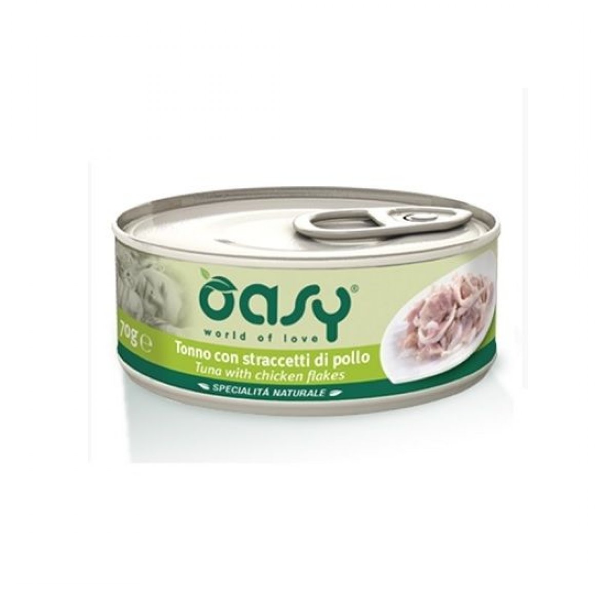OASY GATTO WET TONNO CON STRACCETTI DI POLLO 70GR