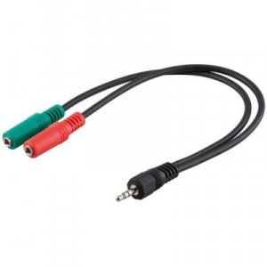 ADATTATORE STEREO 3.5MM. PER CUFFIE PC SU SMARTPHONE